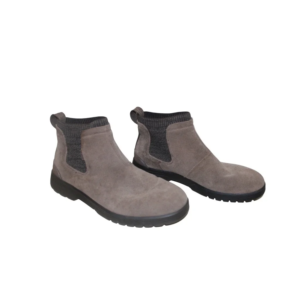 Hey Dude Scott Suede Boots‎ Mens 11 Fossil Grey Brown Chelsea Ankle Boot
